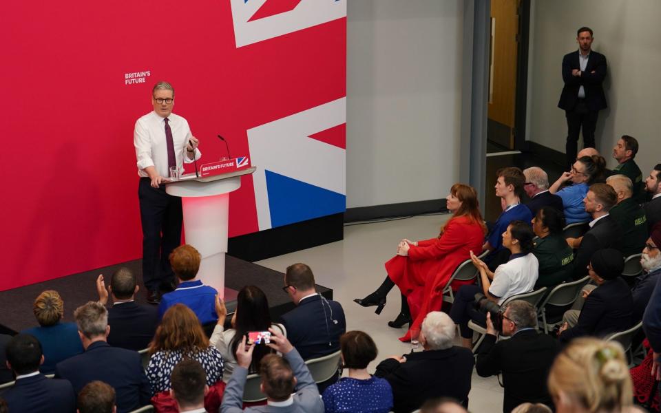 Sir Keir Starmer delivers a speech in Dudley this morning