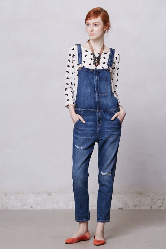 Current/Elliott Ranch Hand Distressed Overalls