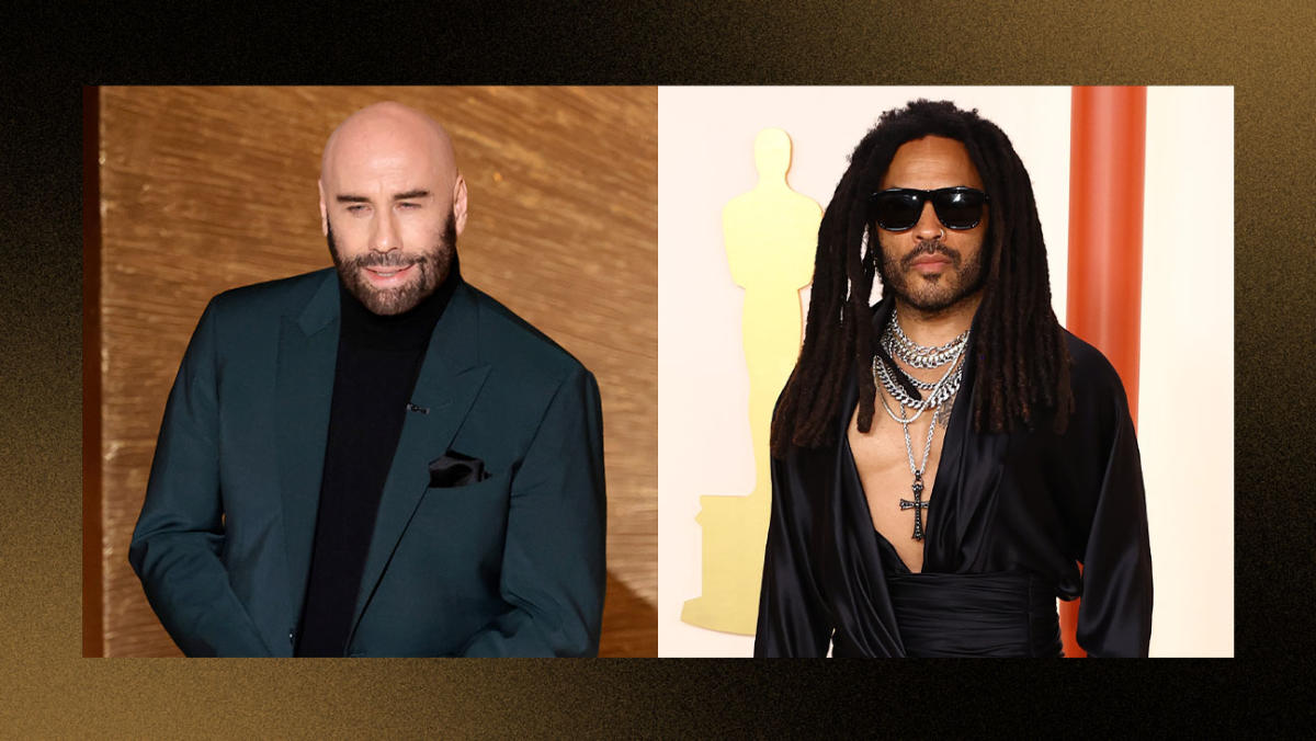 Oscars Lenny Kravitz Performs During In Memoriam Segment Introduced By Emotional John Travolta 