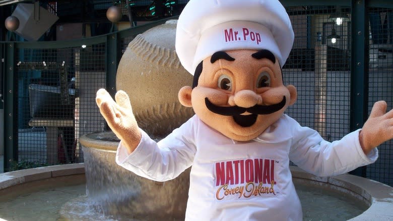 NCI mascot at Comerica Park