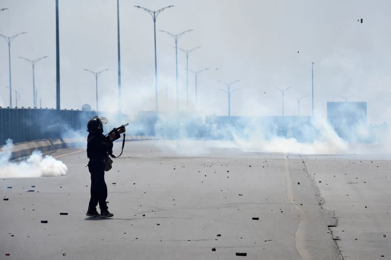 Police clashes with the supporters of Pakistan's former PM Khan in Islamabad