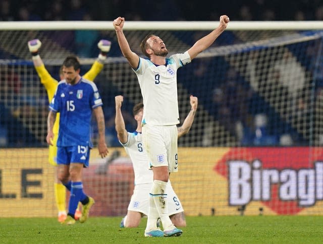 England won 2-1 in Naples earlier this year to take control of their Euro qualification group