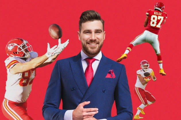 kelce - Credit: Jamie Schwaberow/Getty Images; NBC; Jason Hanna/Getty Images; Ezra Shaw/Getty Images