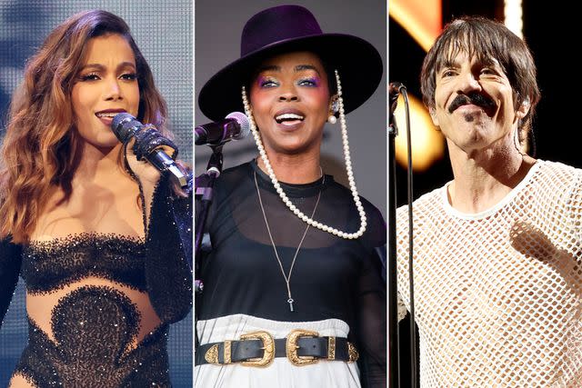 <p>Alexander Tamargo/Getty, Samir Hussein/WireImage, Gary Miller/FilmMagic</p> Anitta, Ms. Lauryn Hill and Anthony Kiedis of the Red Hot Chili Peppers