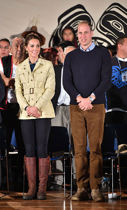 Kate in riding boots while visiting Canada