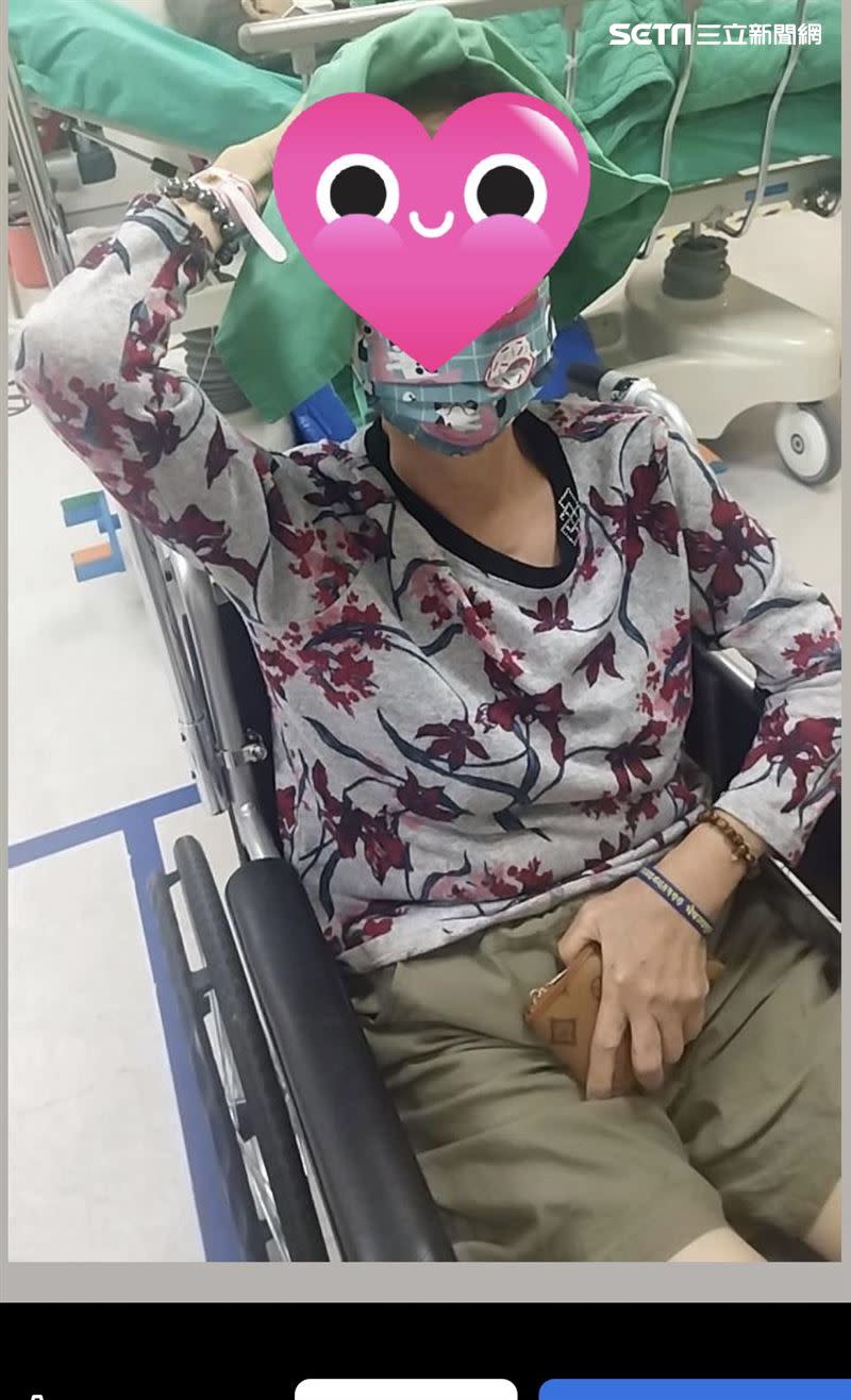 77歲陳婦後腦也有遭受撞擊，下週將回醫院檢查。（圖／張小姐提供）