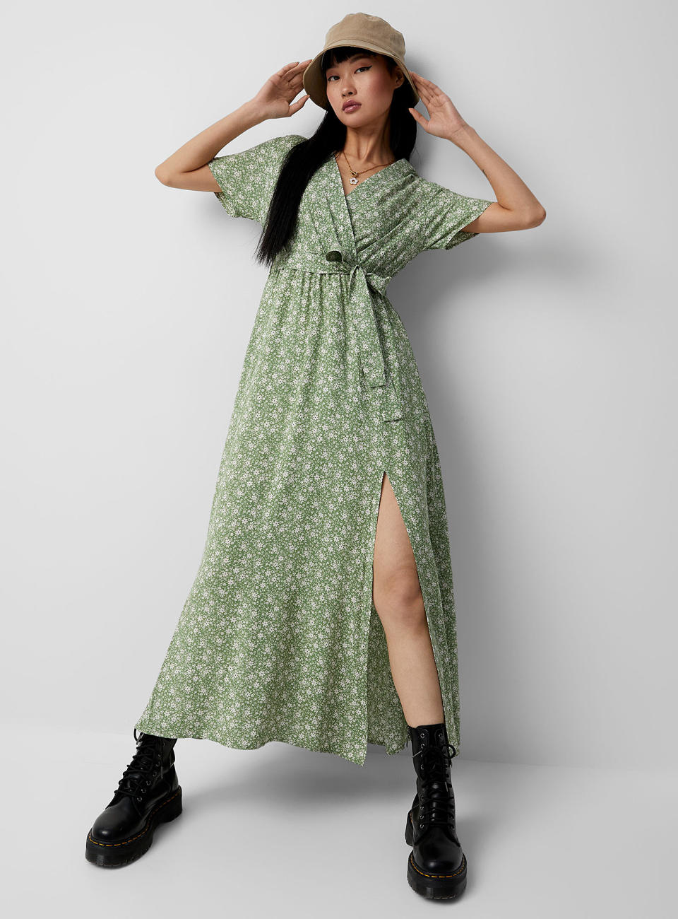 Twik Floral Wrap Dress. Image via Simons.