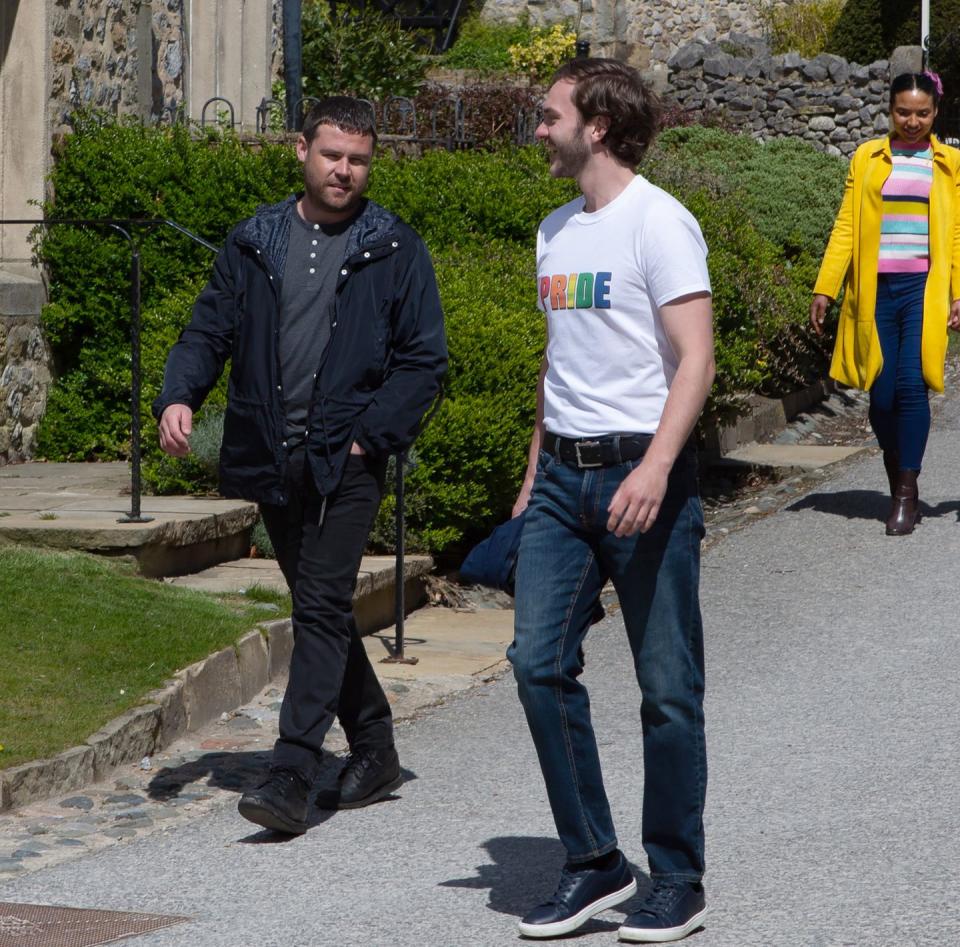 aaron dingle and ben tucker in emmerdale