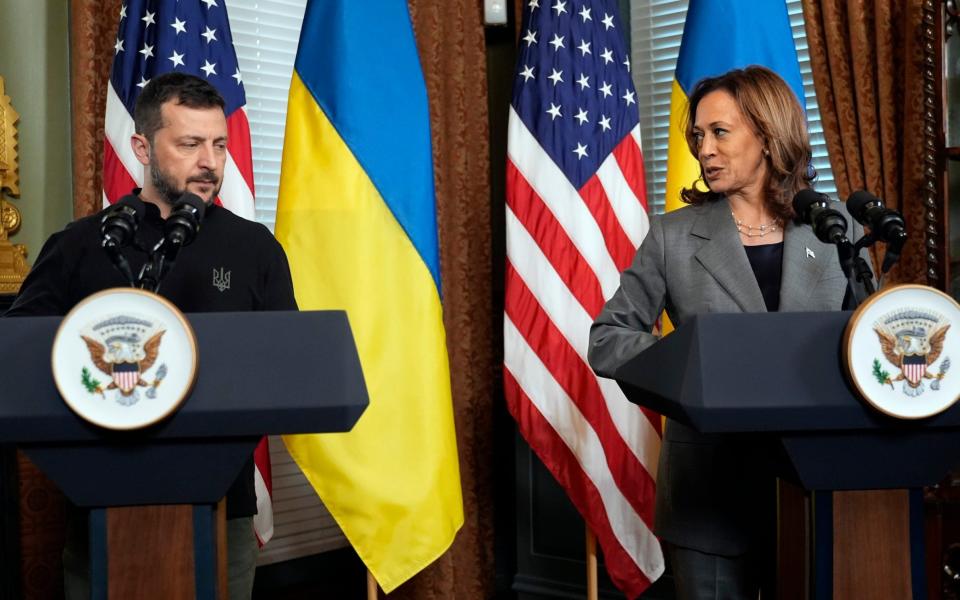 Zelensky met US Vice President Kamala Harris at the White House on Thursday.