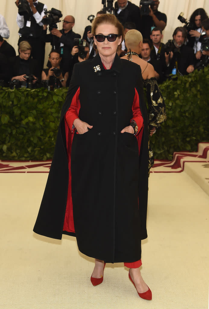 <p>Lisa Love attends the Heavenly Bodies: Fashion & The Catholic Imagination Costume Institute Gala at The Metropolitan Museum of Art on May 7, 2018 in New York City. (Photo: Getty Images) </p>