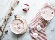 <p>To really get those tastebud tingling why not mix some Kahlua and Peppermint Schnapps to your hot chocolate to make a pretty pink drink.<em><a rel="nofollow noopener" href="http://www.bloglovin.com/blogs/earnest-home-co-2710027/kahlua-peppermint-hot-chocolate-3945960989" target="_blank" data-ylk="slk:[Photo: Bloglovin];elm:context_link;itc:0;sec:content-canvas" class="link "> [Photo: Bloglovin]</a></em> </p>