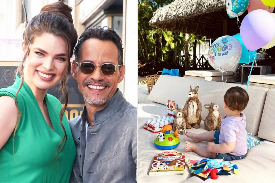 <p>Stewart Cook/Variety/Getty; Nadia Ferreira/Instagram</p> Nadia Ferreira and Marc Anthony (L), Son celebrating Easter (R)