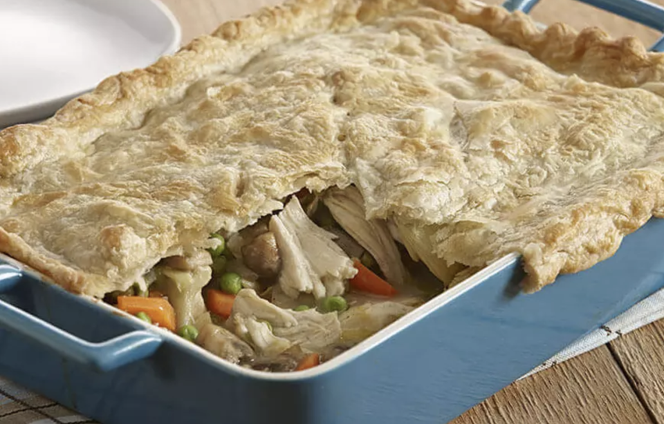 <p>Chicken pot pie is a classic dish, but give it a little twist with the addition of artichoke. </p> <p><a href="https://www.thedailymeal.com/recipes/chicken-and-artichoke-pot-pie-recipe?referrer=yahoo&category=beauty_food&include_utm=1&utm_medium=referral&utm_source=yahoo&utm_campaign=feed" rel="nofollow noopener" target="_blank" data-ylk="slk:For the Chicken and Artichoke Pot Pie recipe, click here;elm:context_link;itc:0;sec:content-canvas" class="link ">For the Chicken and Artichoke Pot Pie recipe, click here</a>. </p>