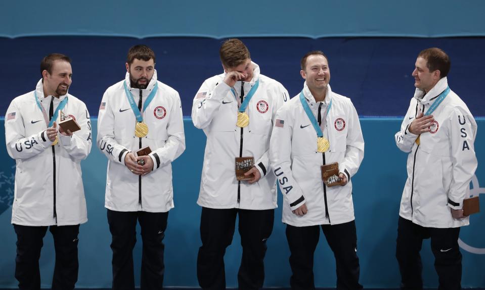 The U.S. men’s curling team realized they had the wrong gold medals before it was too late. (Reuters)