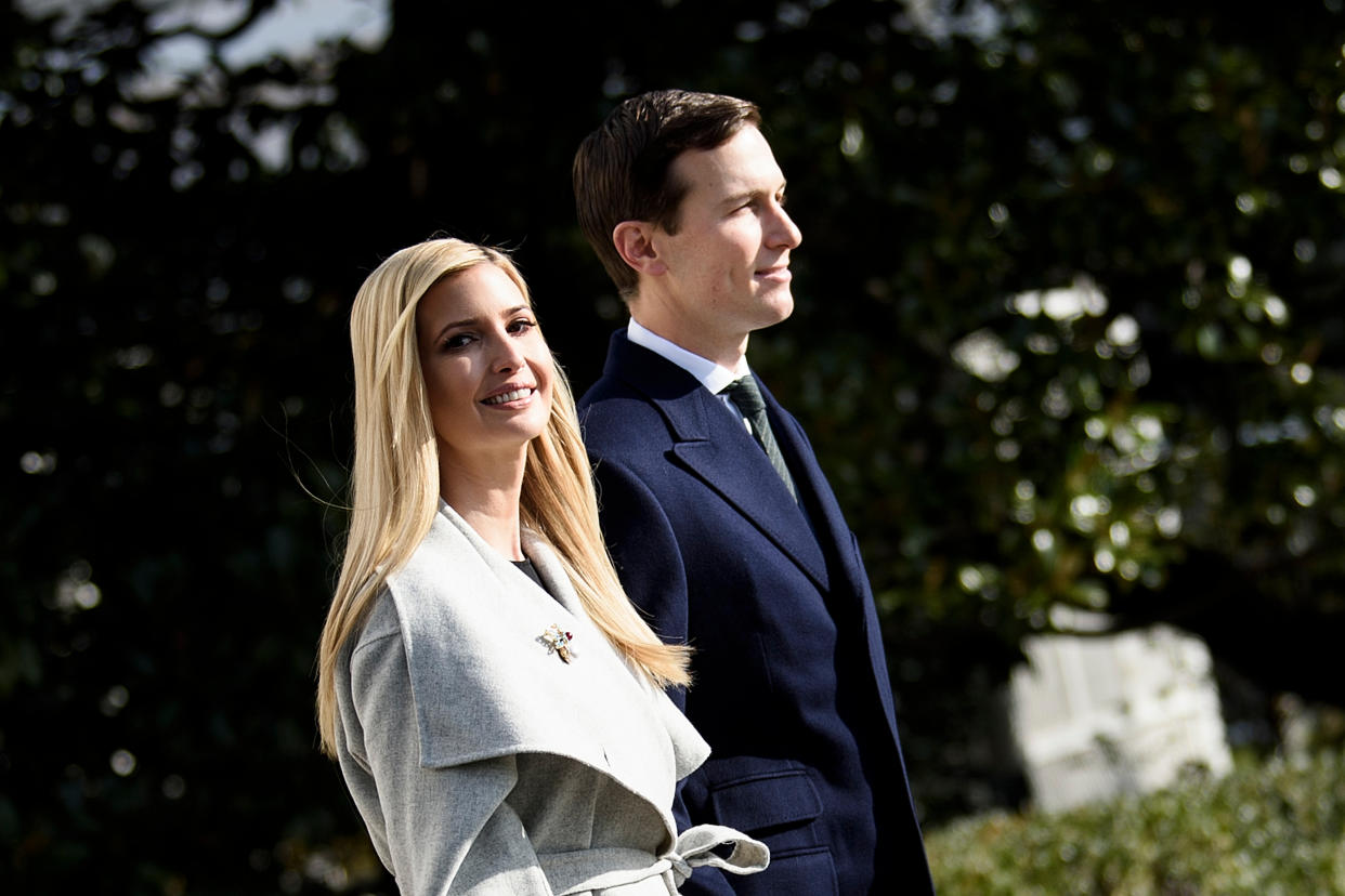 Ivanka Trump and Jared Kushner, pictured in November, have been spotted in Florida. (Photo: Brendan SmialowskiAFP/Getty Images)