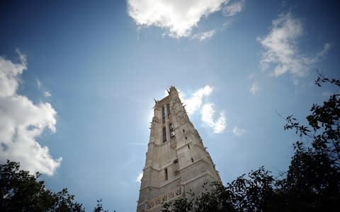 The Gothic tower is all that remains of the former church of Saint-Jacques-la-Boucherie - Credit: MARTIN BUREAU/AFP/Getty Images