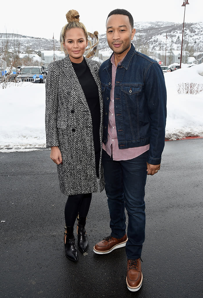 Chrissy Teigen and John Legend at the Sundance premiere for “Southside With You” (Photo: George Pimentel/Getty Images)