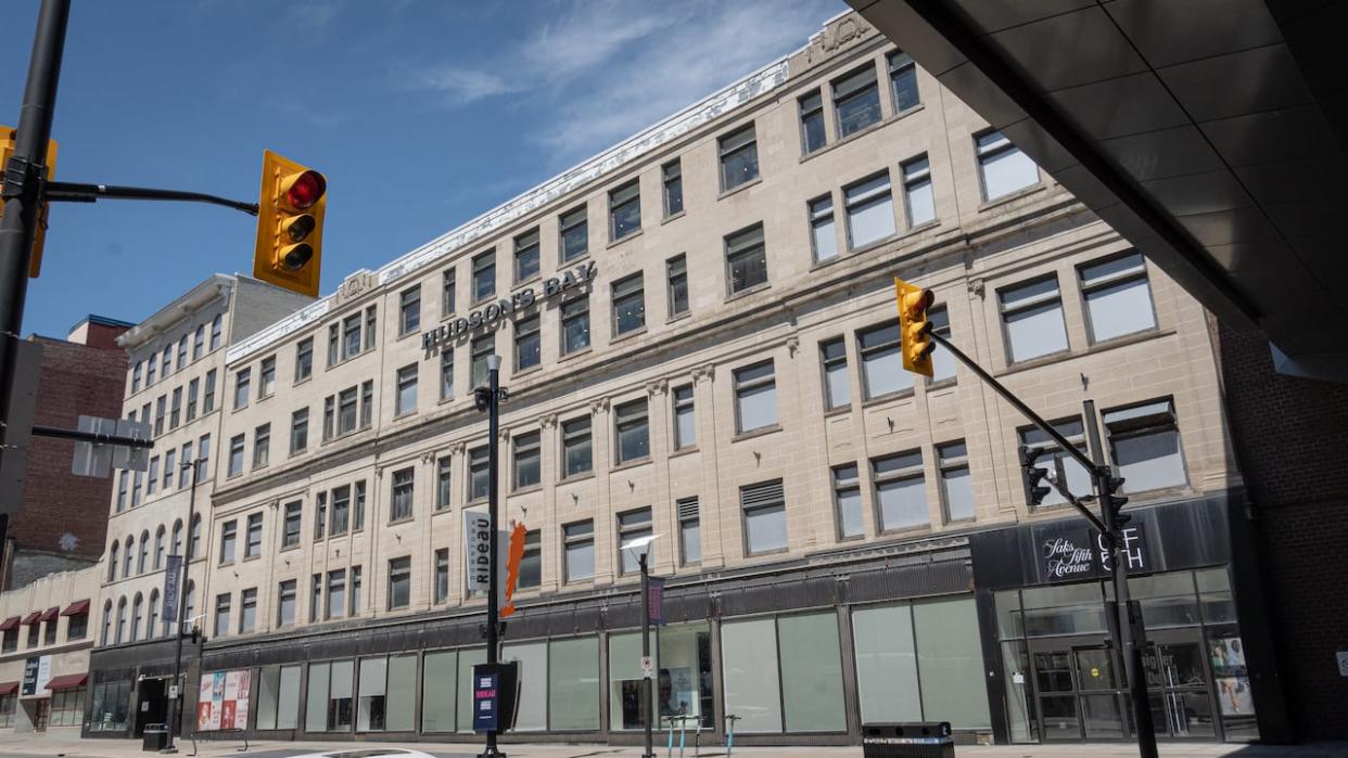 Hudson's Bay Company and its partner RioCan are opposing council's heritage designation of the Freiman Mall building across from Rideau Centre, as the city looks to protect several other properties along Rideau Street. (Arthur White-Crummey/CBC - image credit)