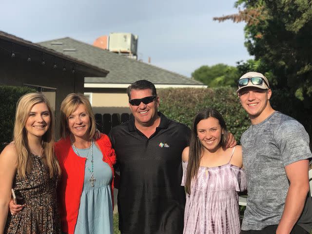 <p>Josh Allen Instagram</p> Josh Allen with his parents Joel and LaVonne, and sisters Nikala and Makenna.