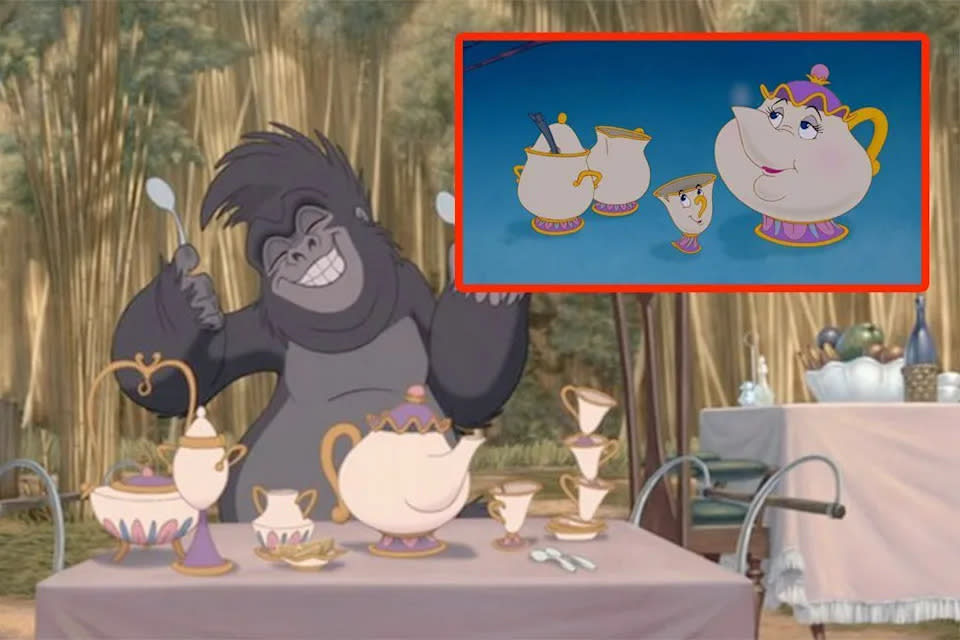 Yet another Beauty And The Beast cameo appears in Tarzan. (Disney)