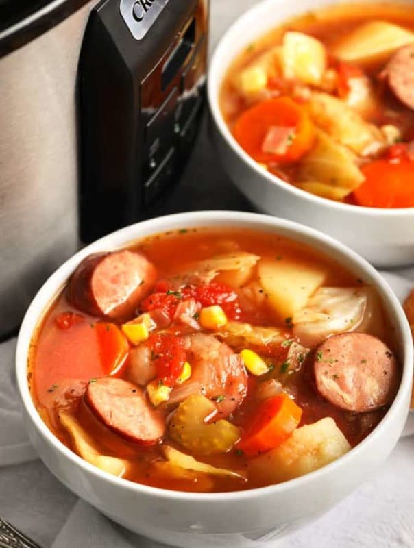 <p>Spend With Pennies</p><p>The more time the ingredients spend untouched in the slow cooker, the better. </p><p><strong>Get the recipe: <a href="https://www.spendwithpennies.com/crockpot-potato-and-sausage-soup/" rel="nofollow noopener" target="_blank" data-ylk="slk:Crock Pot Potato and Sausage Soup;elm:context_link;itc:0;sec:content-canvas" class="link ">Crock Pot Potato and Sausage Soup</a></strong></p>