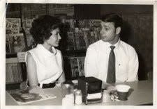 Lambert and Kathleen Labay enjoy coffee together at Nau's Enfield Drug store