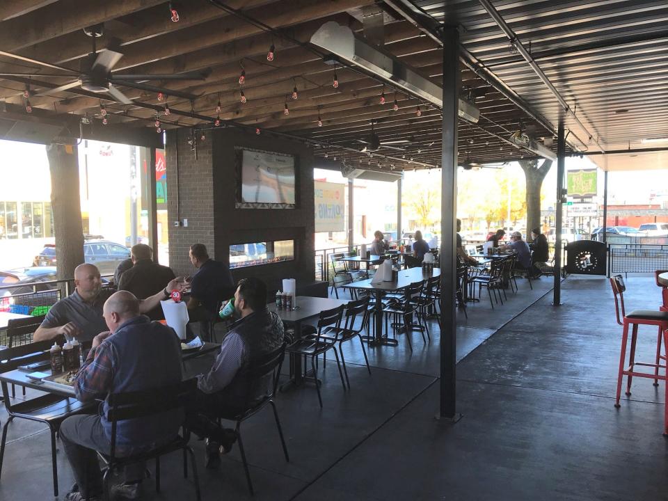 A look at Ted's Tacos and Cantina's patio overlooking Uptown.