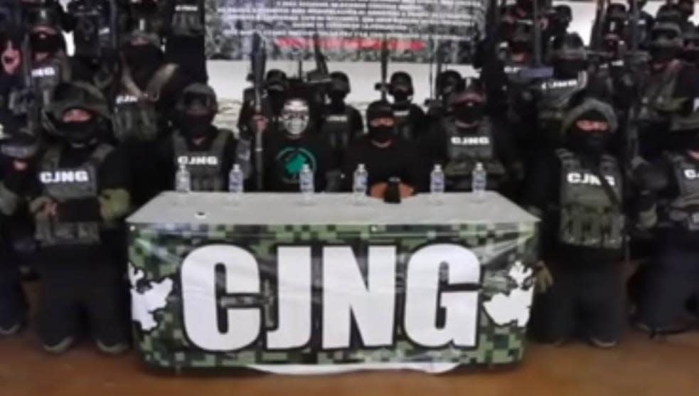 CJNG frequently shows off its army on social media. U.S. drug agents believe it has 5,000-plus members.