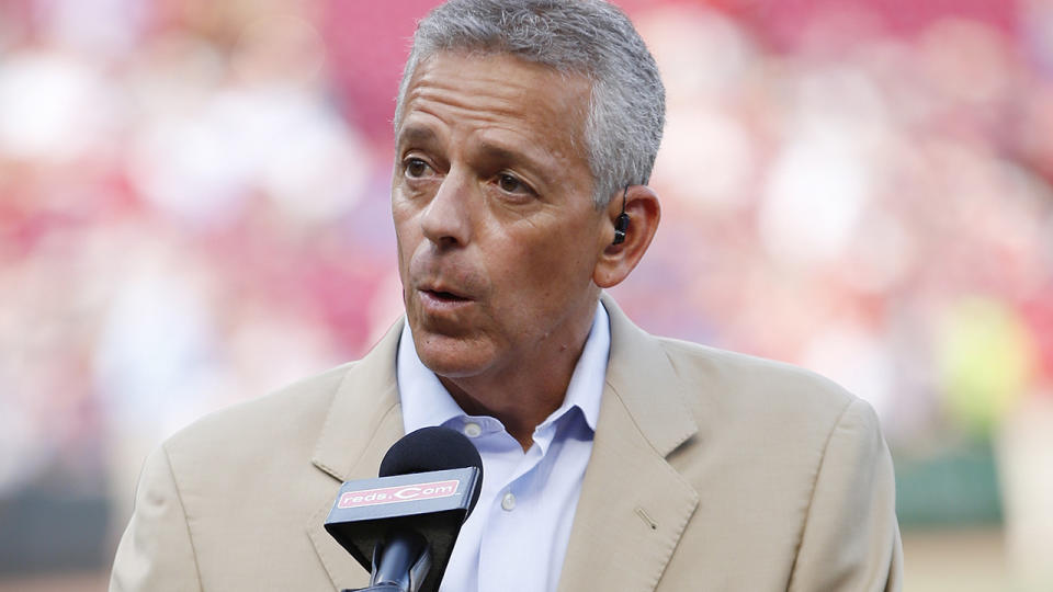 Thom Brennaman, pictured here at a Cincinnati Reds game in 2017.