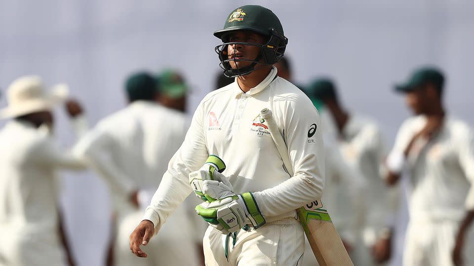 Usman Khawaja's Asian troubles continued in Dhaka. Pic: Getty