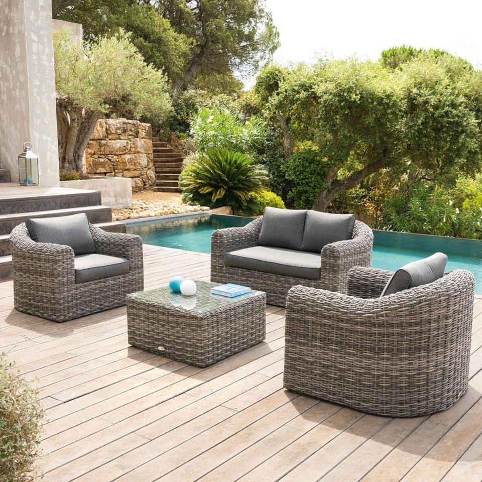 Salon de jardin design en aluminium