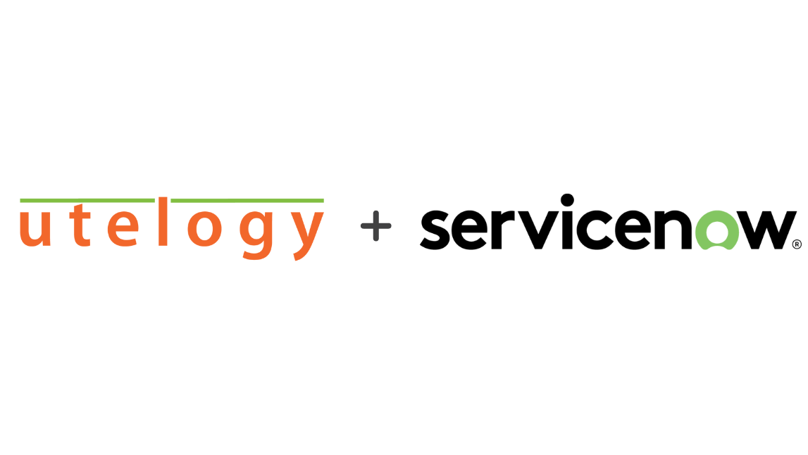  The Utelogy and ServiceNow logo. . 