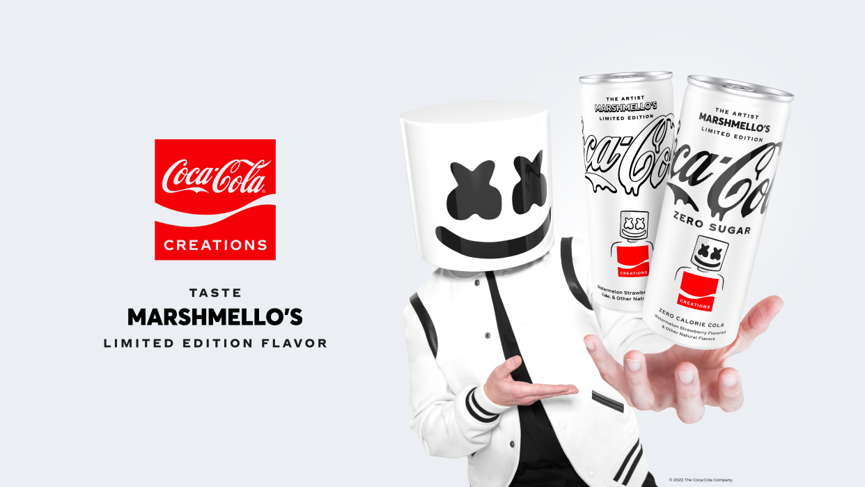 Marshmello's limited-edition Coca-Cola (Courtesy: Coca-Cola)