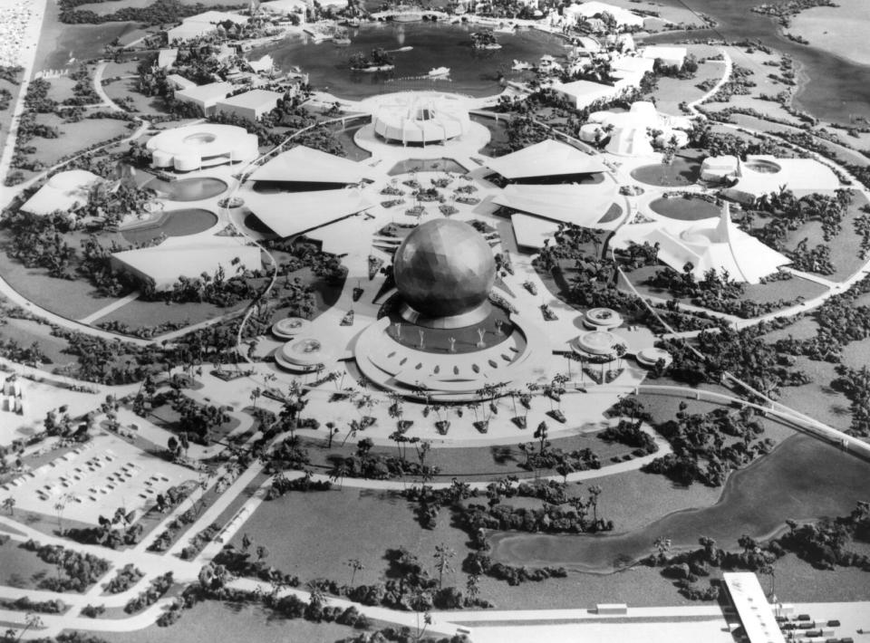 A November 1978 plan for Disney World’s EPCOT in central Florida, as it was expected to look. 