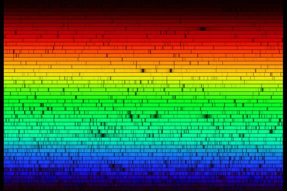 A high resolution version of the spectrum of our Sun.