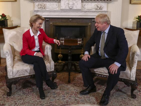 Boris Johnson and European Commission president Ursula von der Leyen have until 31 December to reach an agreement to avoid a no-deal Brexit (EPA)