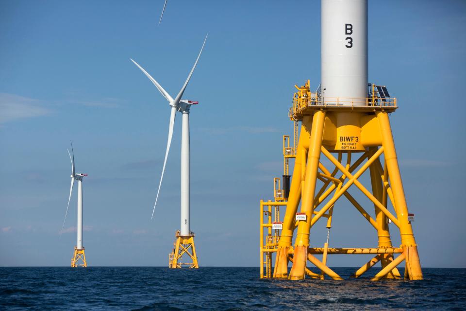 Turbines like these off Block Island, Rhode Island, have been approved for New Jersey in what would be the largest project of its kind in the United States.