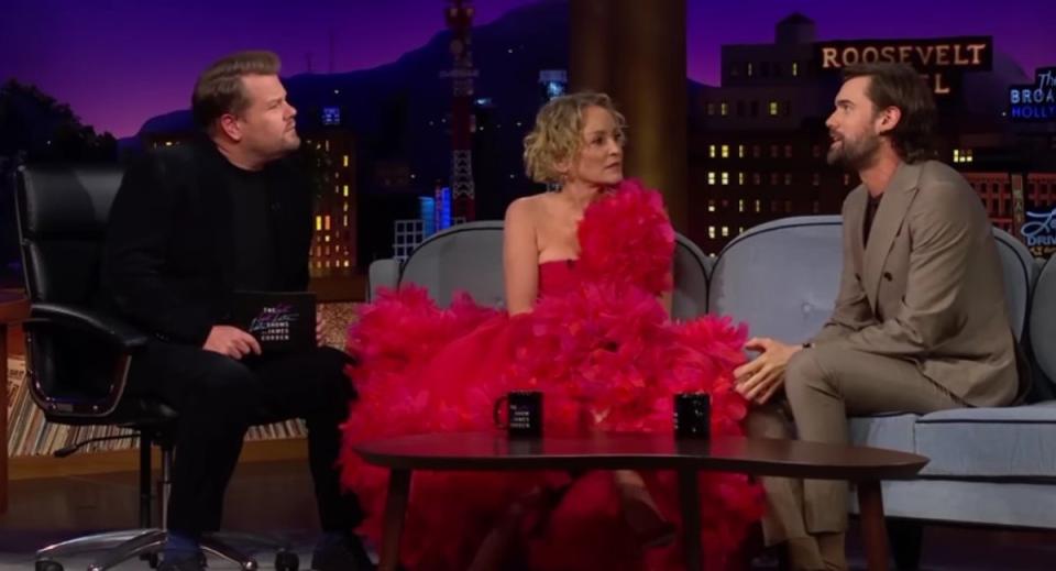 The comedian shared the story on The Late Late Show with James Corden and Sharon Stone (CBS)