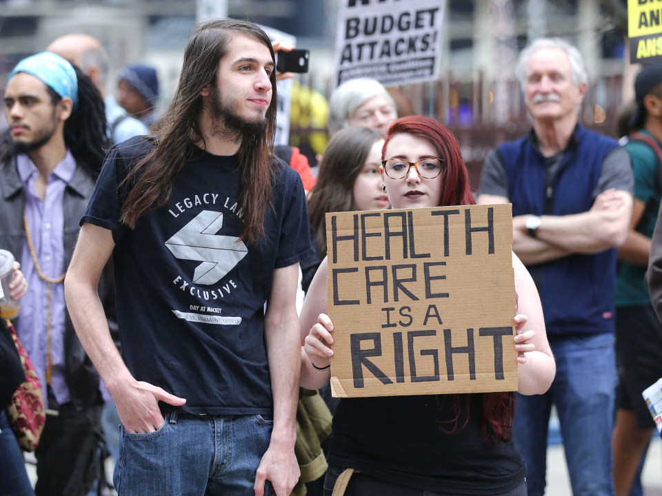 health care protest chicago