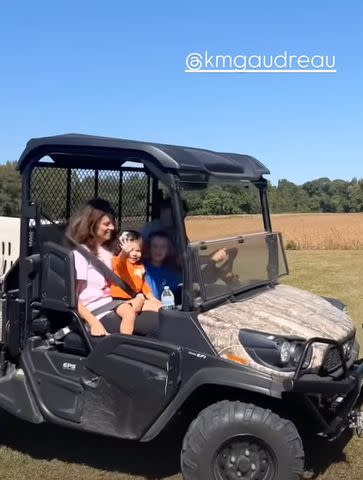 <p>Meredith Gaudreau/Instagram </p> Meredith Gaudreau shares a photo of her day with her kids and late husband Johnny Gaudreau's family on Oct. 5