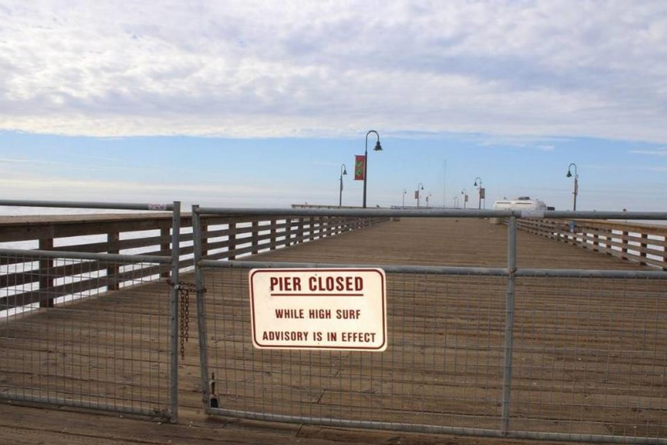 The Pismo Beach Pier has been closed due to the unusually high surf that slammed San Luis Obispo County on Dec. 28, 2023.