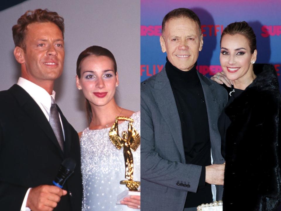 Rocco Siffredi and Rosa Caracciolo in 1999 and 2024.