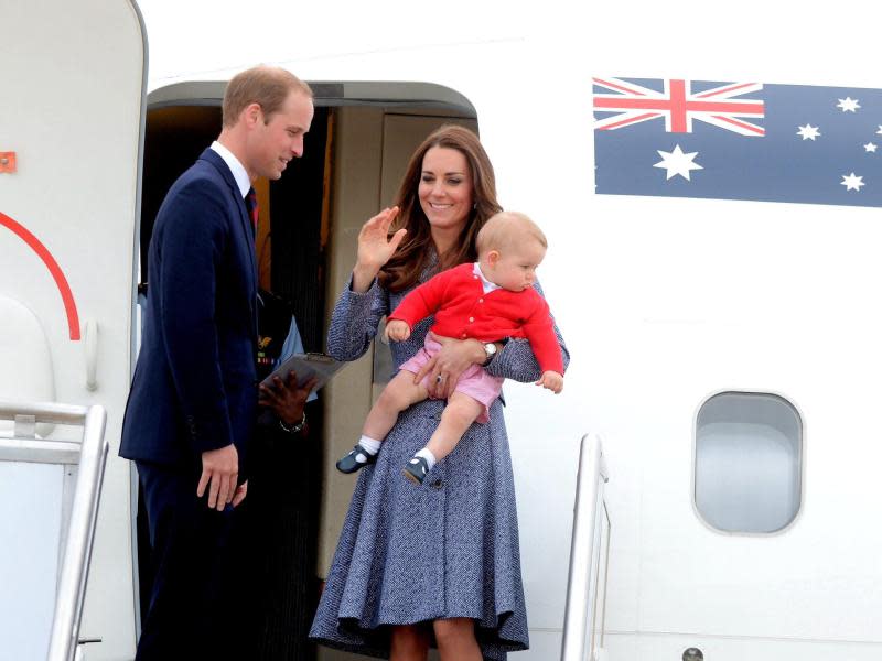 William und Kate verlassen Australien. Foto: Alan Porritt