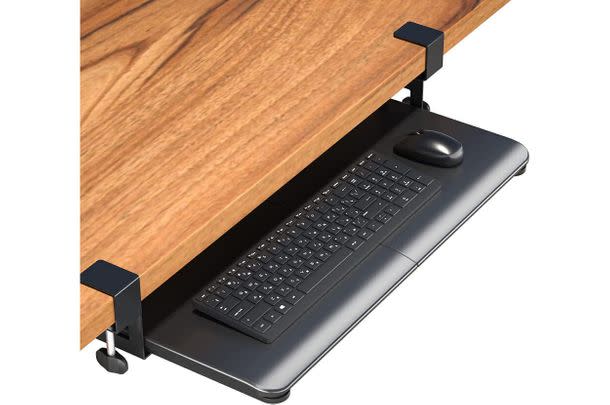 This 41%-off gadget will add a handy pull-out keyboard tray to your table (which is perfect if, like me, you've found your eyes watering over the price of specially-designed WFH desks).