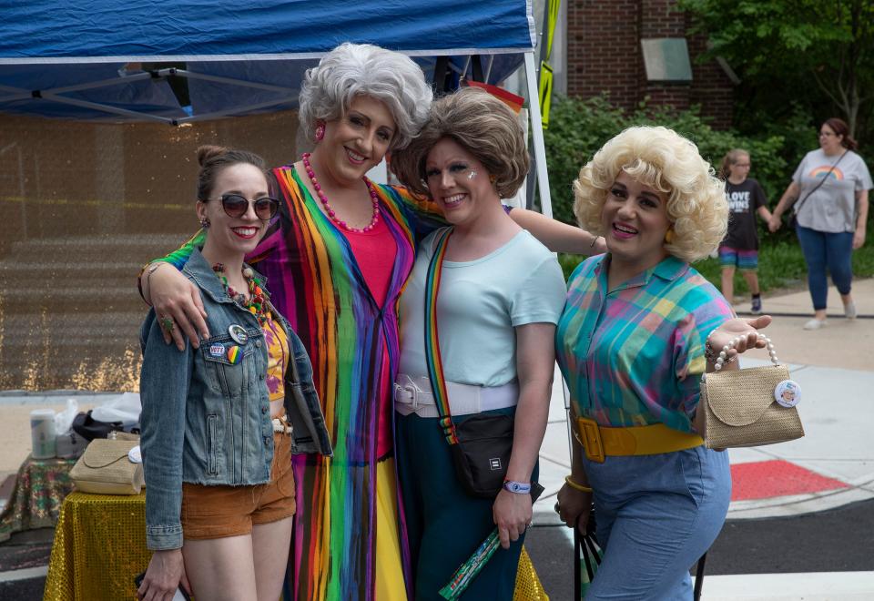 Members of The Golden Gays, a vaudeville act from New York City, attends Toms River's fourth annual Pride Festival in 2022.