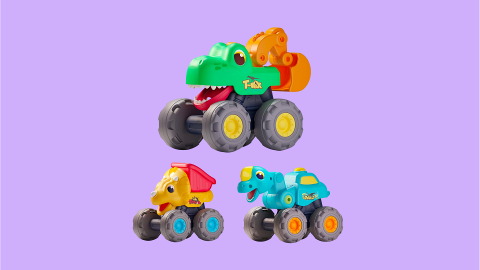 Best Easter basket gifts for toddlers: iPlay Dino Vehicles Set