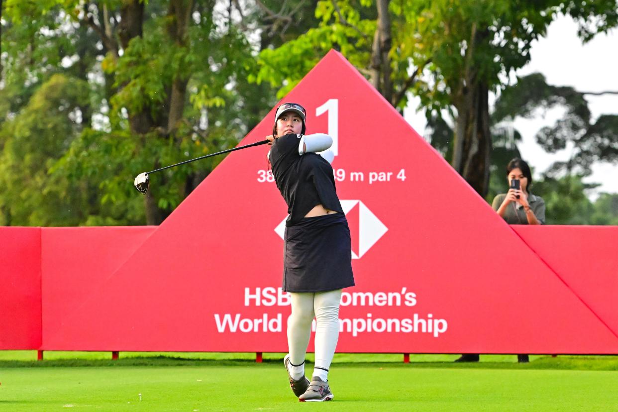 Singapore amateur golfer Chen Xing Tong during the national qualifying tournament of the 2024 HSBC Women's World Championship at Sentosa Golf Club. (PHOTO: HSBC Women’s World Championship)