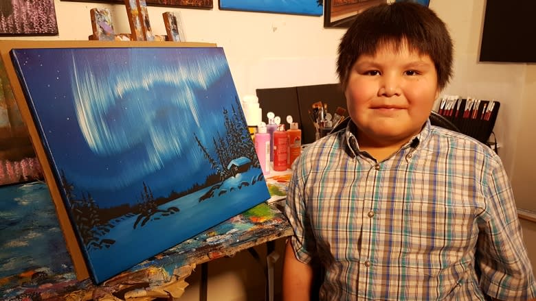 9-year-old N.W.T. artist follows father's footsteps, one brush stroke at a time