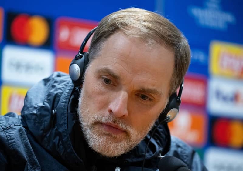 Bayern Munich coach Thomas Tuchel takes part in a press conference after the the UEFA Champions League round of 16 first leg soccer match between Lazio Roma and Bayern Munich at the Olympic Stadium. Sven Hoppe/dpa