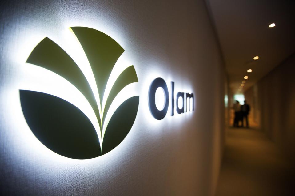 The Olam International Ltd. logo is displayed at the company's office in Singapore, on Monday, Aug. 14, 2017. (Nicky Loh/Bloomberg)